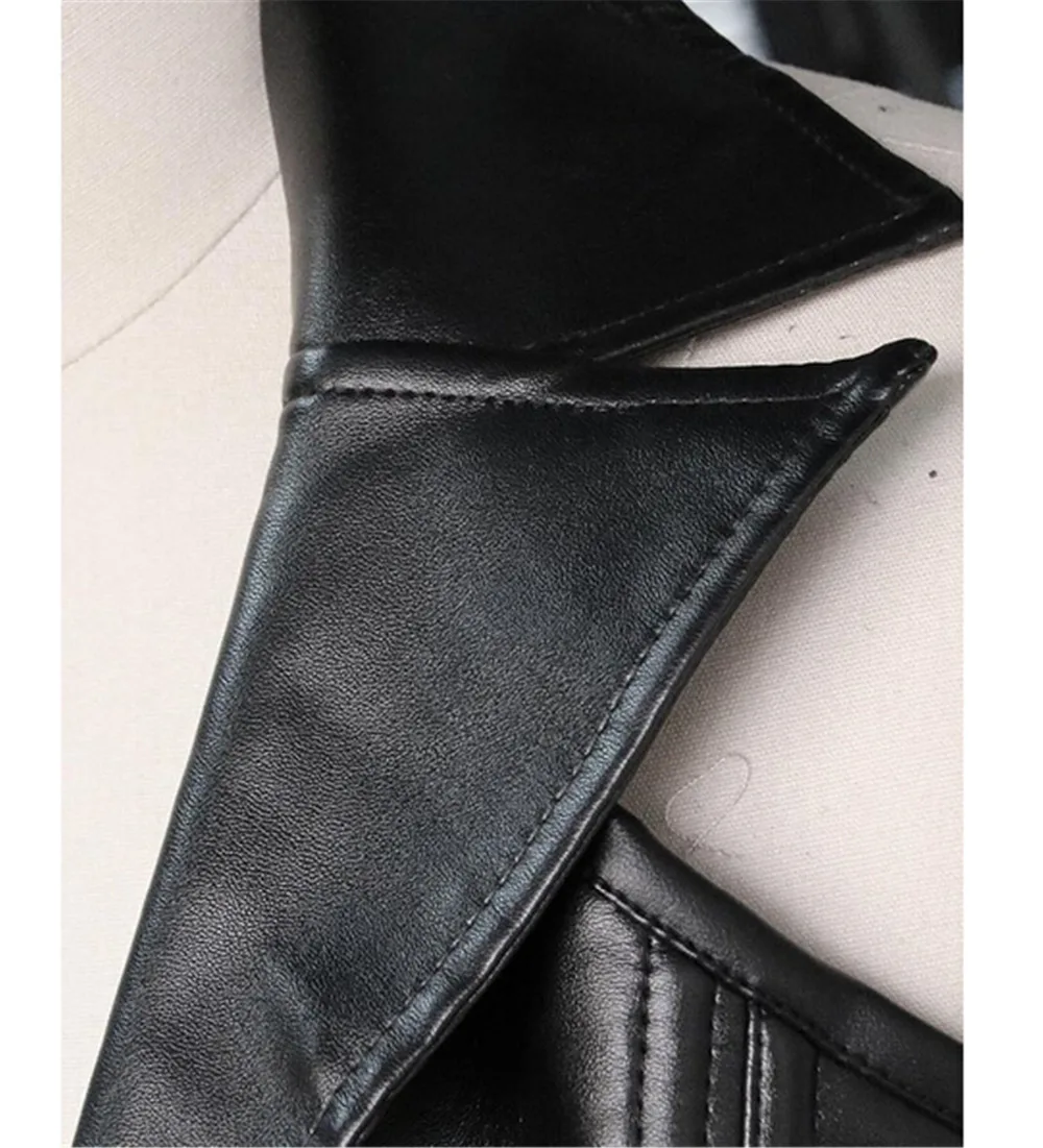 

Faux Leather Black zipper Overbust Corset Sexy Lapel halter strap Steel Boned Waister CIncher steampunk Costume S-2XL