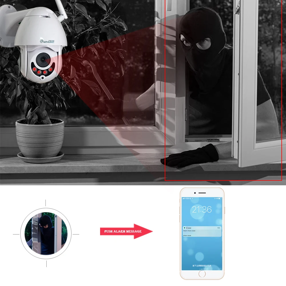 Мини скоростная купольная XMEYE 1080P Wifi Беспроводная IP камера H.265+ Приложение iCsee P2P Onvif двухстороннее аудио наружная Водонепроницаемая CCTV безопасность
