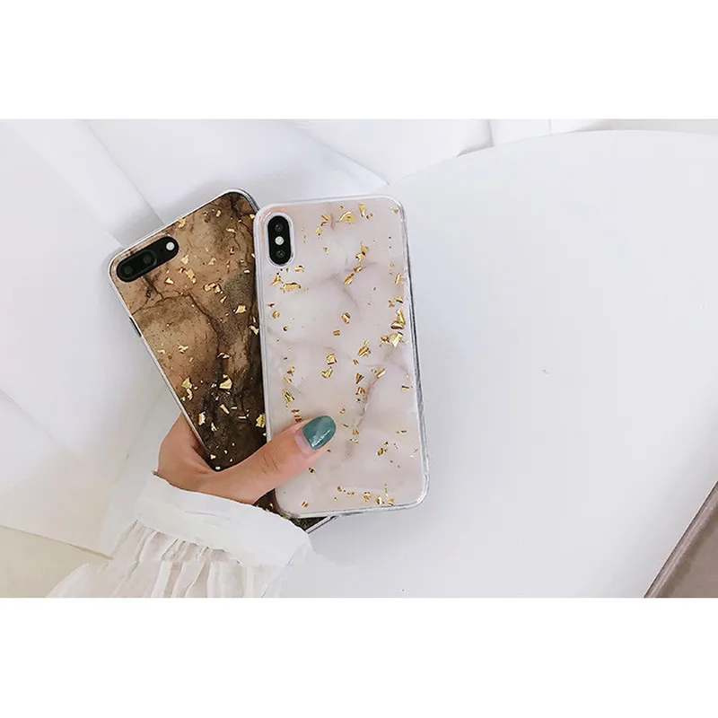 Золото Фольга Мрамор 6splus Applex мобильный чехол для телефона IPhone7/8 plus анти осень