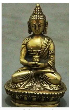 

Tibet Brass Buddhism Ayutthaya Shakyamuni Sakyamuni Buddha Bowl Statue Figurine Art Bronze sculpture home decoration