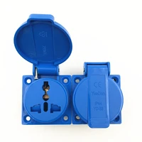 multi function industry safety outlet 10a 250v ip44 ce universal waterproof power connector socket