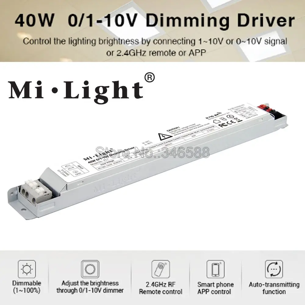 Драйвер затемнения Milight PL1 40 Вт 0/1 10 В 2 4 переменного тока|Контролеры RGB| |