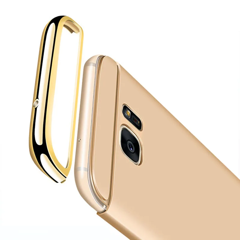 YueTuo Роскошный чехол для Samsung Galaxy S7 S 7 edge S7edge оригинальный золотой черный ультра