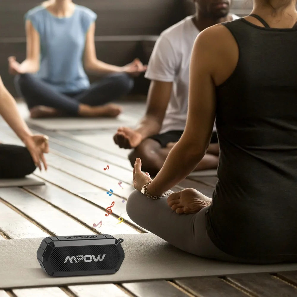 Mpow черный Bluetooth динамик Портативный Открытый водонепроницаемый HiFi стерео звук
