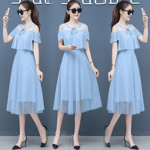 2019 свободное сексуальное Сетчатое летнее платье трапециевидной формы с