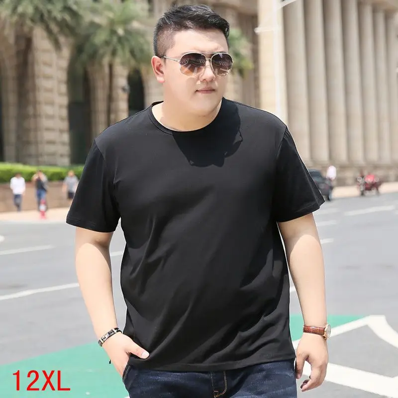 Мужская большая футболка большого размера 5XL 6XL 7XL 8XL 9XL 10XL 11XL 12XL летняя свободная