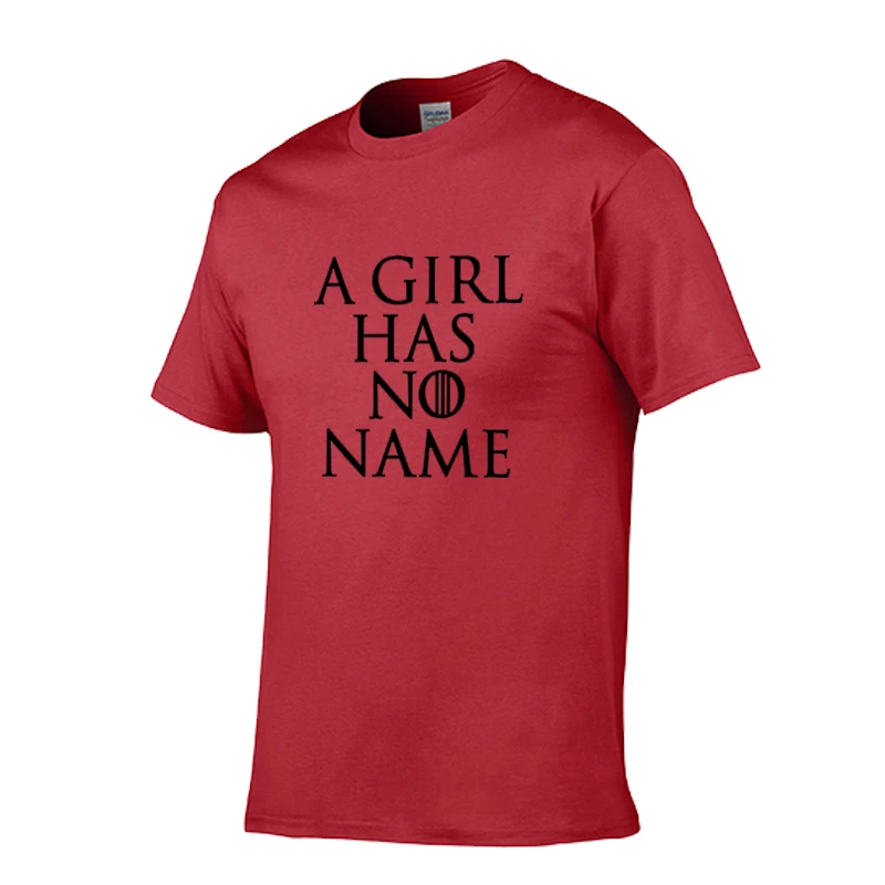 Siemnino A Girl has No Name Funny T Shirt men/Women Short Sleeve Cotton Game of Thrones T-shirt Arya Stark T-Shirts | Мужская одежда