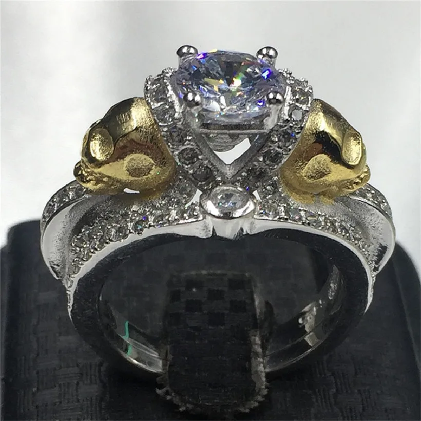 Choucong Lovers ювелирный набор колец в стиле панк 2ct 5A циркониевый камень cz