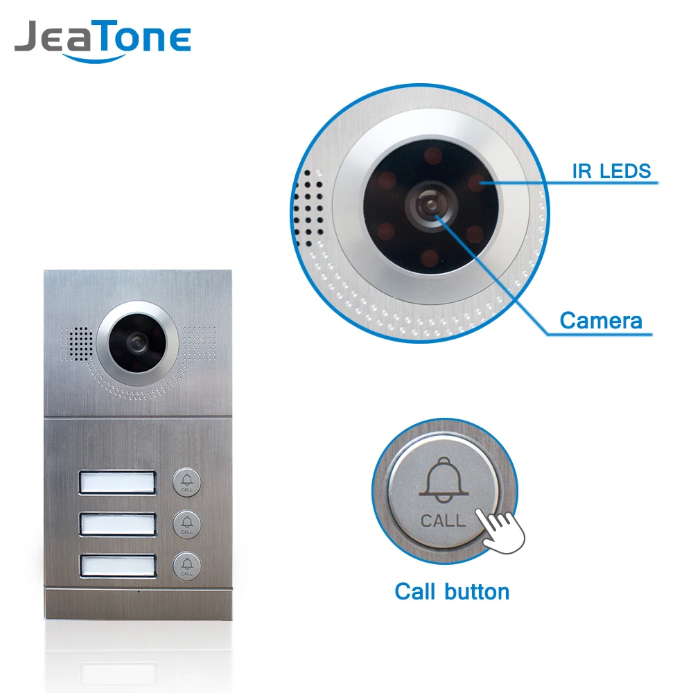 JeaTone 720P/AHD видеодомофон дверной звонок ик камера с высоким разрешением для 3