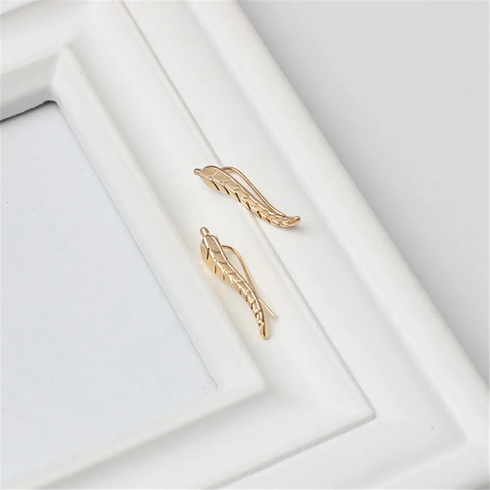 New Fashion Jewelry Leaf Stud Earrings for Women 2019 Hot Sale 1 Pair Ear Cuff Gold Silver Earring Metal Gift Wholesale | Украшения и