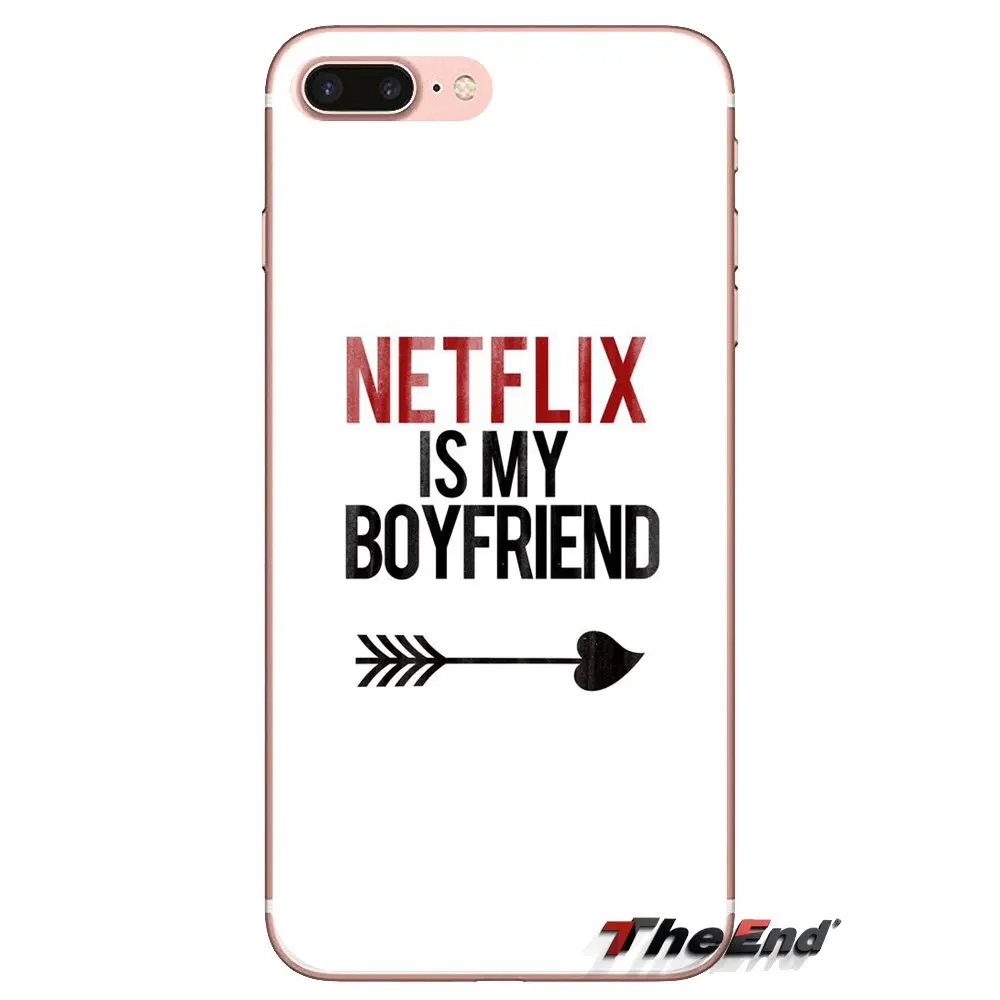 Прозрачный чехол из ТПУ для iPod Touch Apple iPhone 4 4S 5 5S SE 5C 6 6S 7 8 X XR XS Plus MAX netflix is my boyfriend Quote