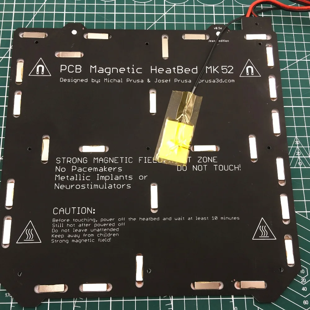 24 В MK3 Магнитная нагревательная кровать MK52 PCB 3 мм толщина для DIY Prusa MK3 3d Принтер Горячая кровать с кабелем