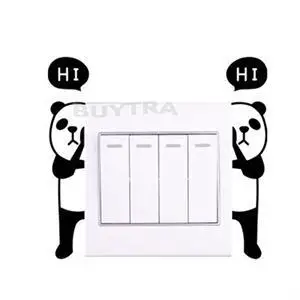 

Kids Bedroom Cute & Funny Cartoon Panda Switch Wallpaper Waterproof Wallpaper