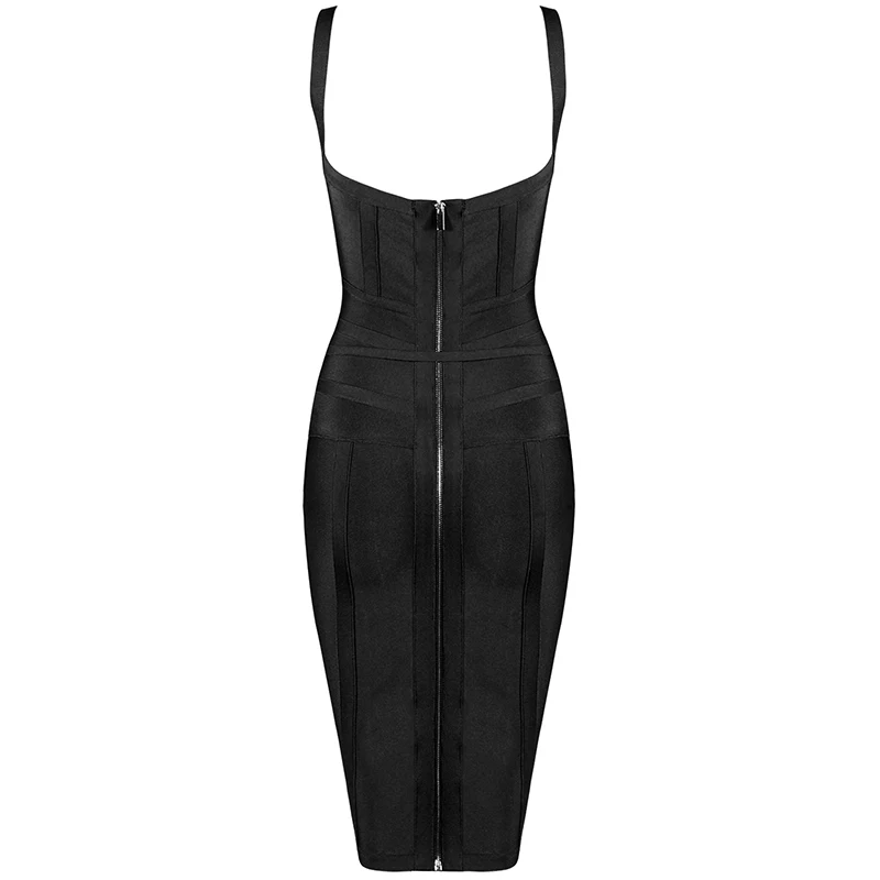 

Beateen 2018 Women Bandage Dress Sexy Spaghetti Strap Knee Length Deep V Backless Fashion Party Lady Dress 2018 New Arrival