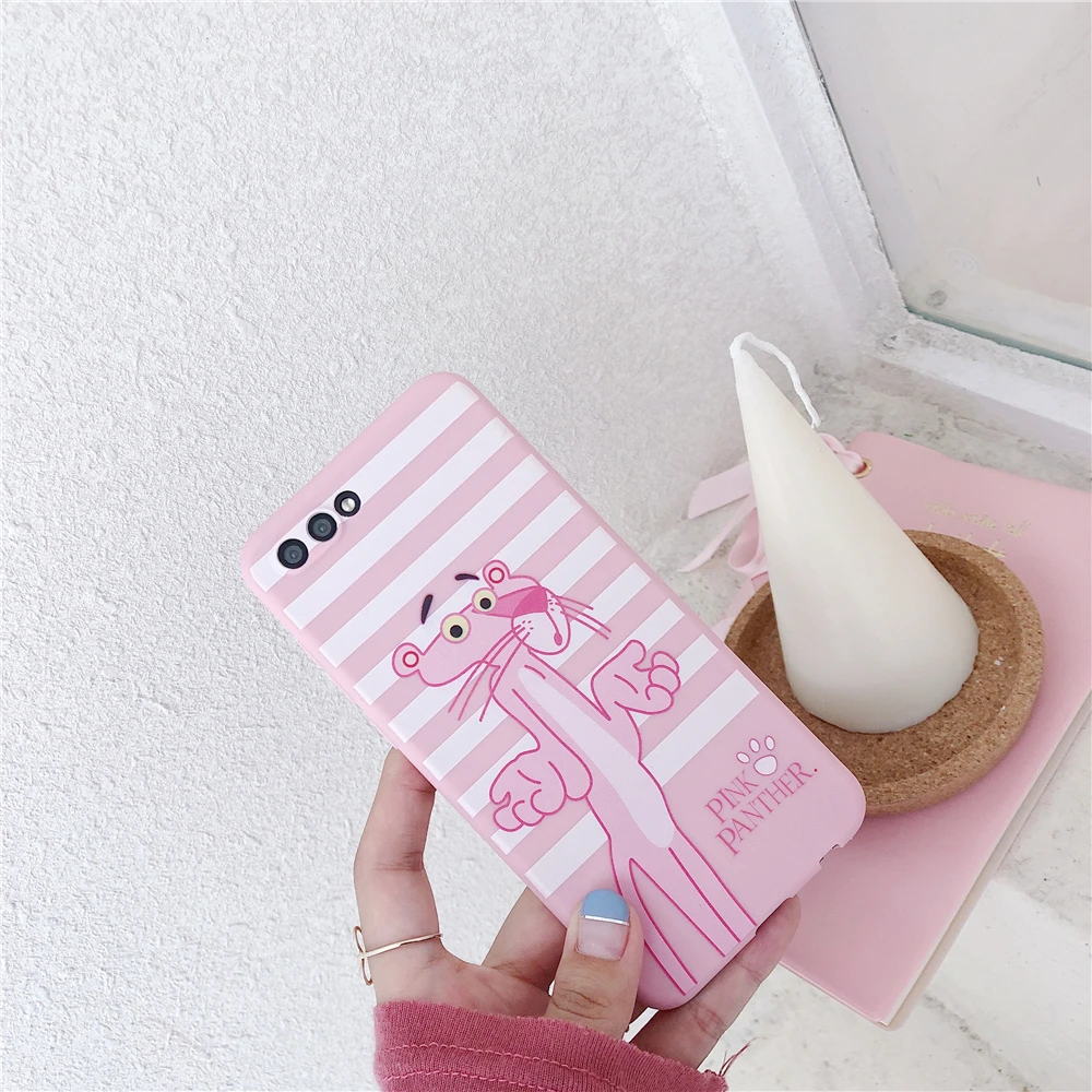 Lovely Pink Cases For HUAWEI P10 Plus Lite Panther Phone Case Mate 9 10 Pro P20 Nova 2 3E Honor V9 V10 |