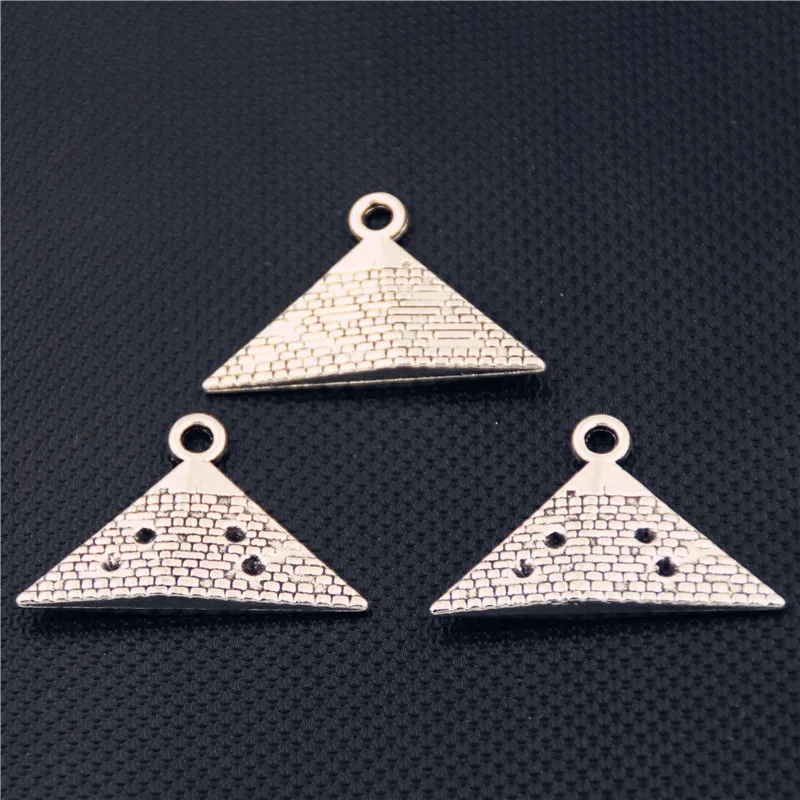 6 шт покрытые серебром Цвет 3D Египет пирамида из очаровательного сплава серьги