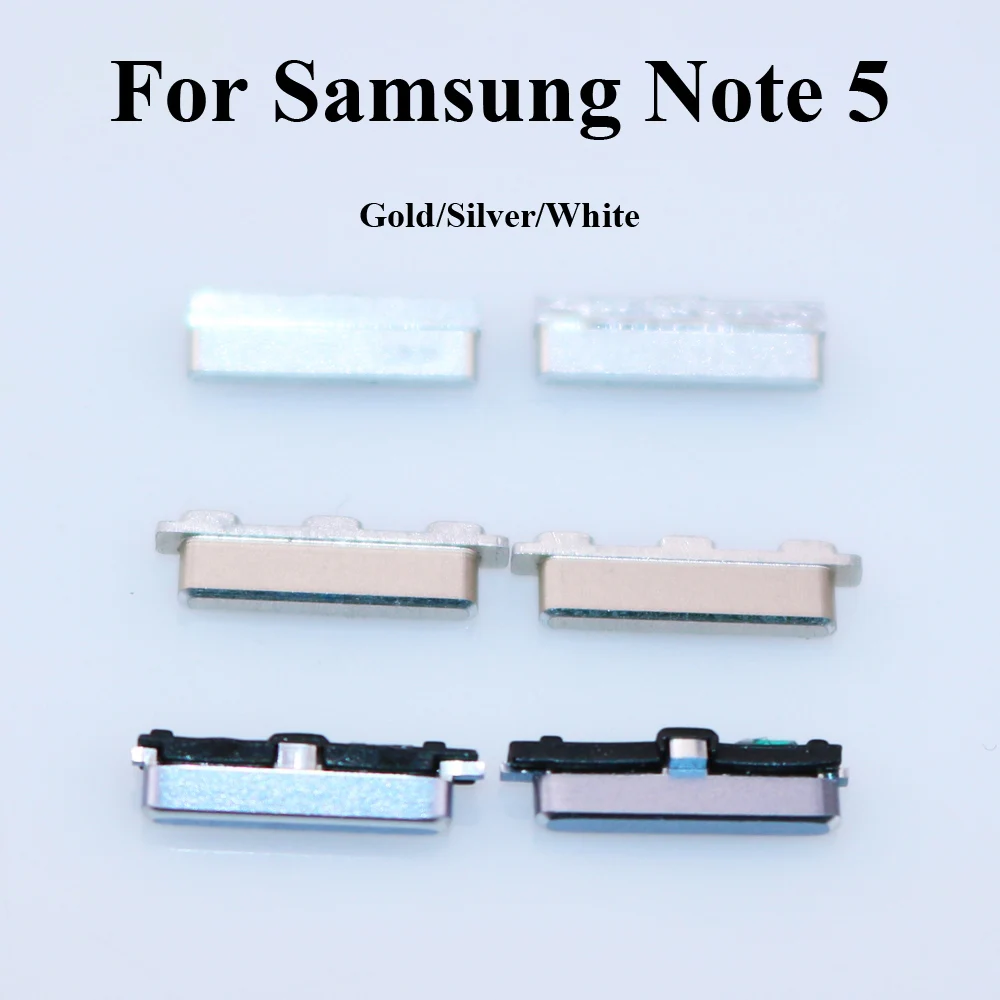 

ChengHaoRan 1pcs OEM Side Keys Power and Volume Button for Samsung Galaxy Note 4 N910 NOTE 5 volume key White/Black repair parts