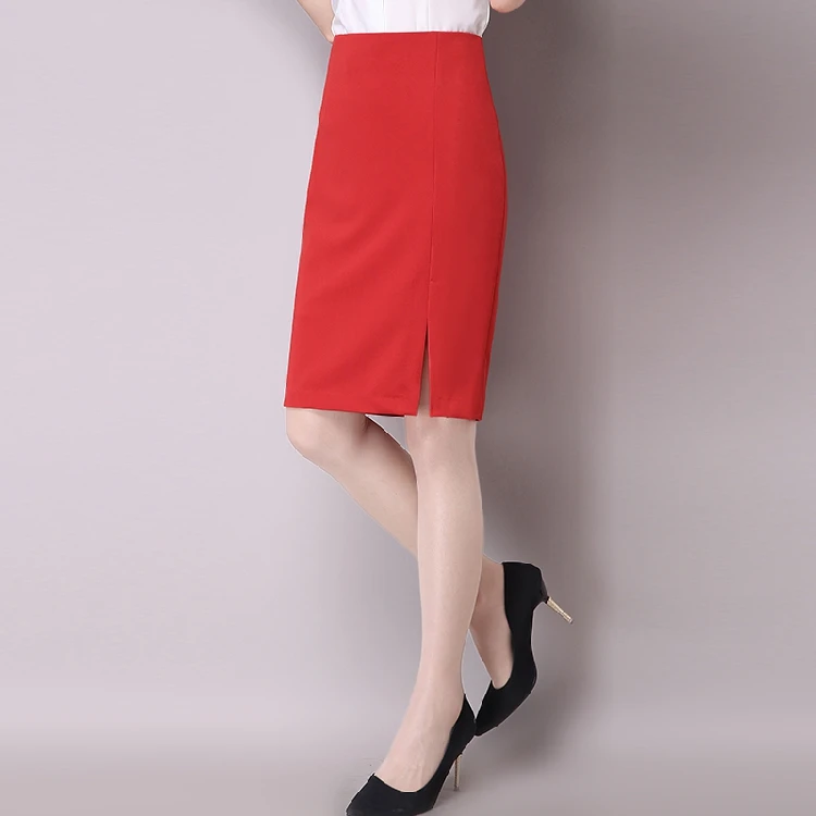 Осень Весна Лето Высокая талия женские юбки Женская Рабочая Карьера юбка миди