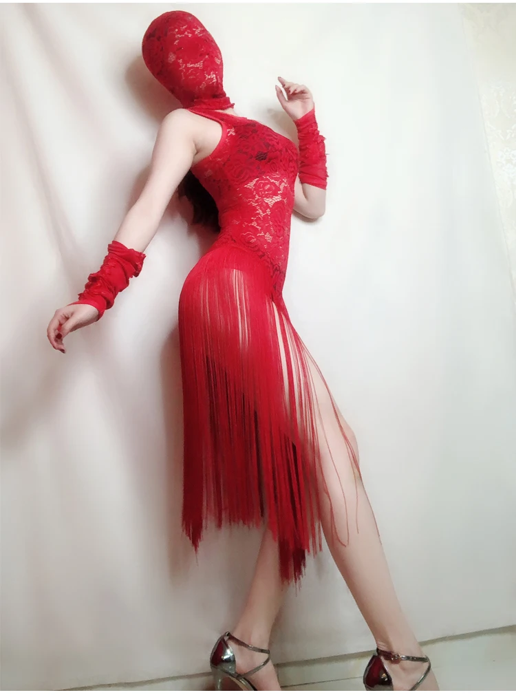 Women New Sexy Red Lace See Through Dress Outfit Nightclub Party Bodysuit Pole Dance Costume Festival Teams Performance Wear |