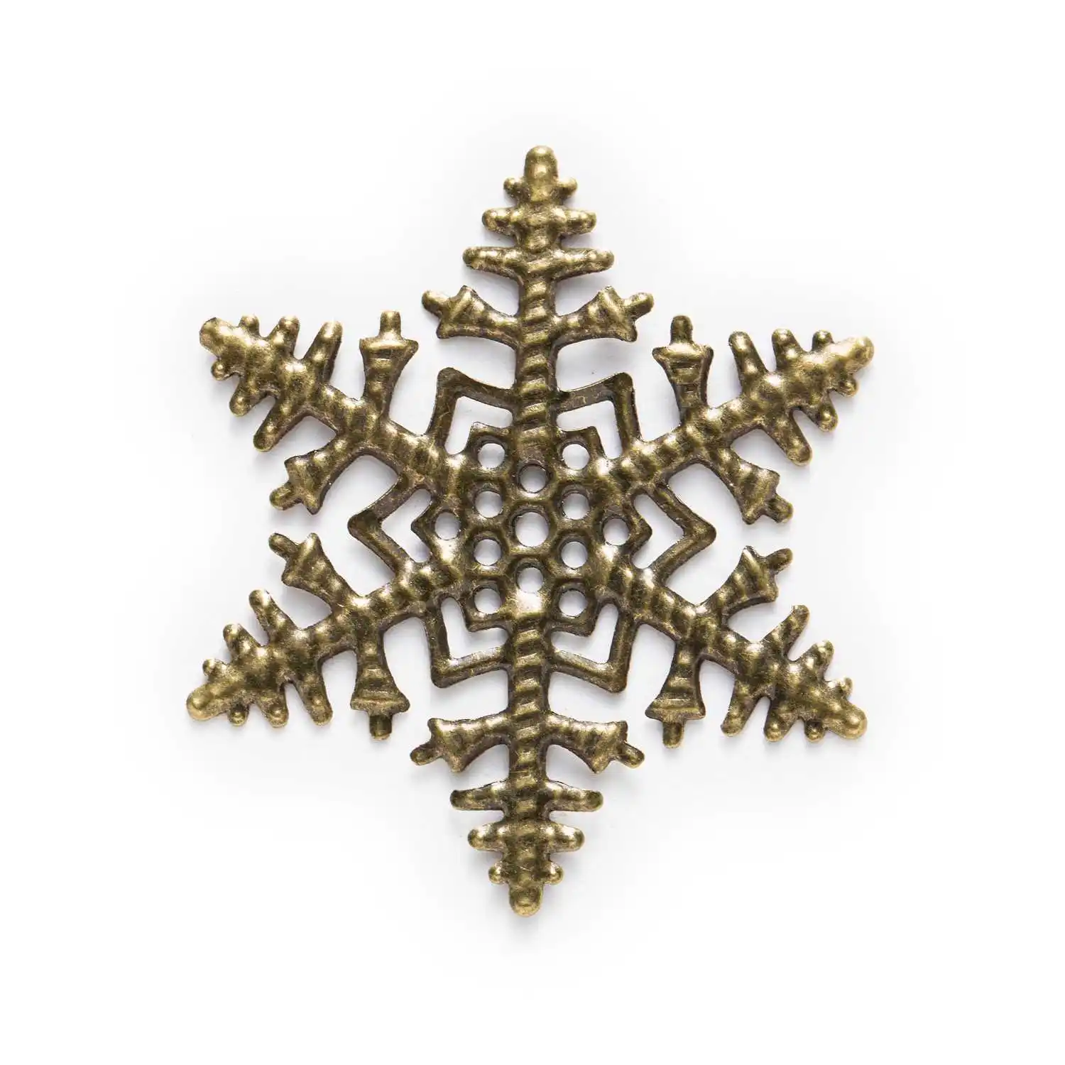 

10/50 Piece Bronze Tone Filigree Hollow Snowflake Wraps Jewelry Making DIY Connnector Embellishments Findings 45mm