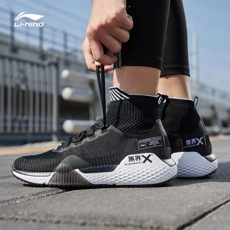Li-Ning Men NO BOUNDARIES Training Shoes Cushion Mono Yarn Breathable High-Cut LiNing CLOUD Sport Shoes Sneakers AFJP003 YXX048