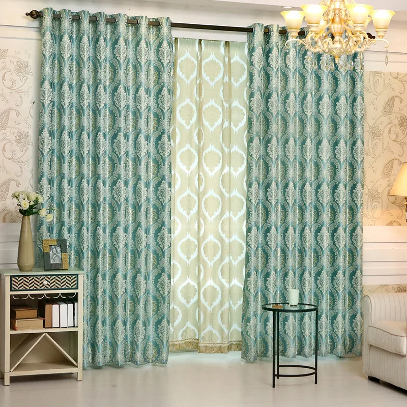 European Royal Luxury Jacquard Curtains for the Bedroom Window Living Room Romantic Blinds Drapes | Дом и сад