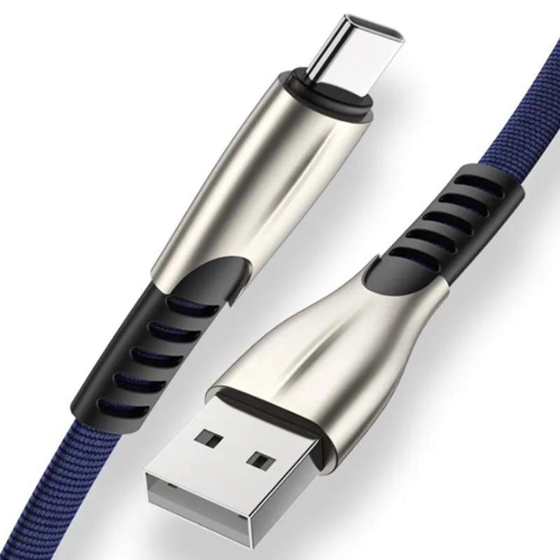 Usb зарядный кабель из цинкового сплава для iPhone X, XR, 8, 7, 6, usb type-c, кабель для передачи данных, быстрая зарядка для samsung, Oneplus, xiaomi