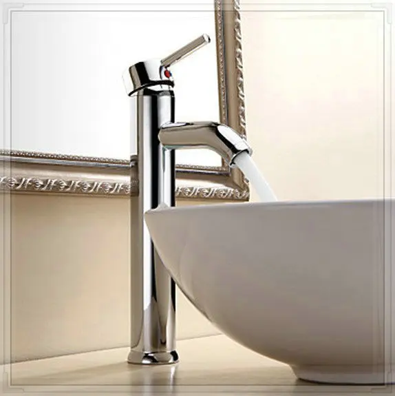 Deck Mounted Chrome Single Handle Bathroom Basin Sink Mixer Tap Vessel Faucet C8338 bronze waterfall faucet | Обустройство дома