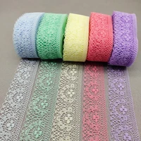 high quality 10 yards lace ribbon 40 mm width lace trim fabric embroidered net lace trimmings for sewing african lace fabric diy