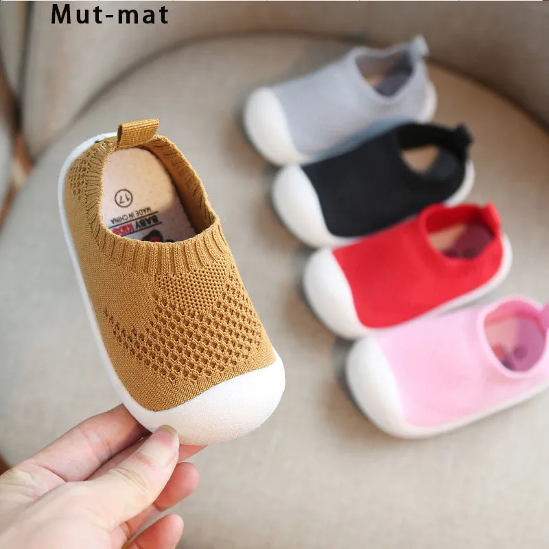 Детская обувь новинка весны 2019 детская для малышей с мягкой подошвой вязаная