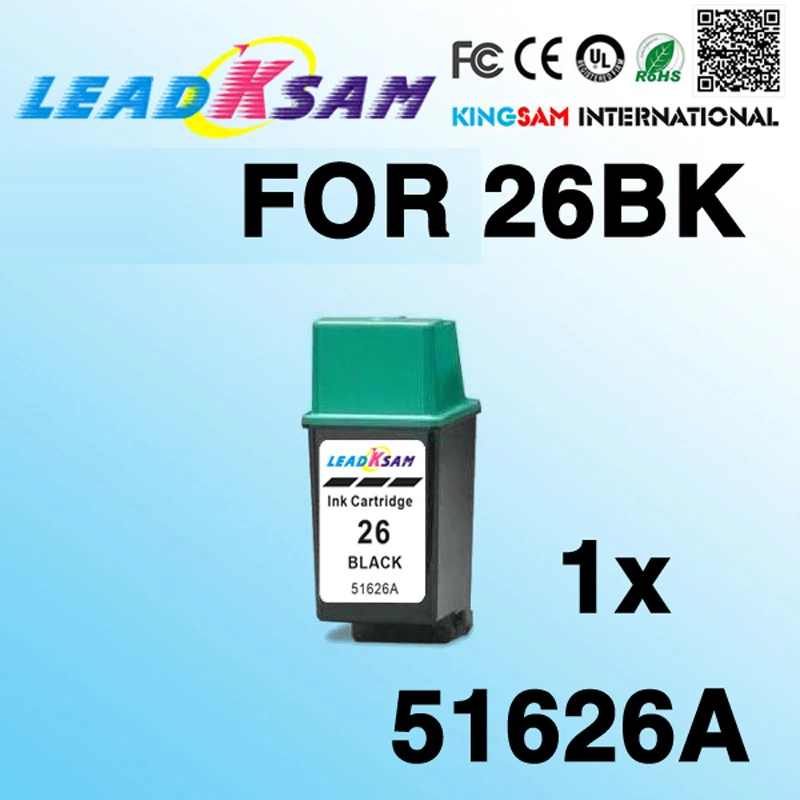 Чернильный картридж LeadKsam 1 шт черный совместим с 26 26XL hp26 Deskjet Plus 400 420c 500 500c 510 520 |