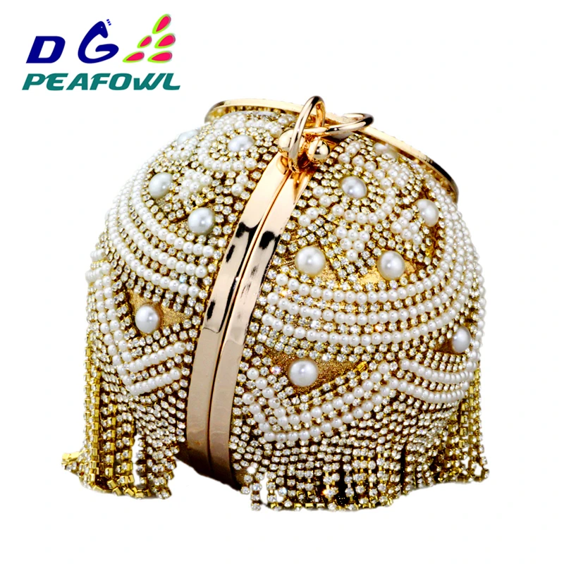 GD Peafowl Женская Роскошная Алмазная кисточка жемчужные бусины Кристалл Свадебный