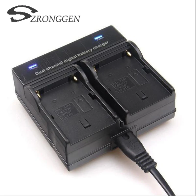 Двухканальное зарядное устройство для SONY NP F550 F970 F960 F770 F750 F570 FX1000E BC V615|charger for|charger for