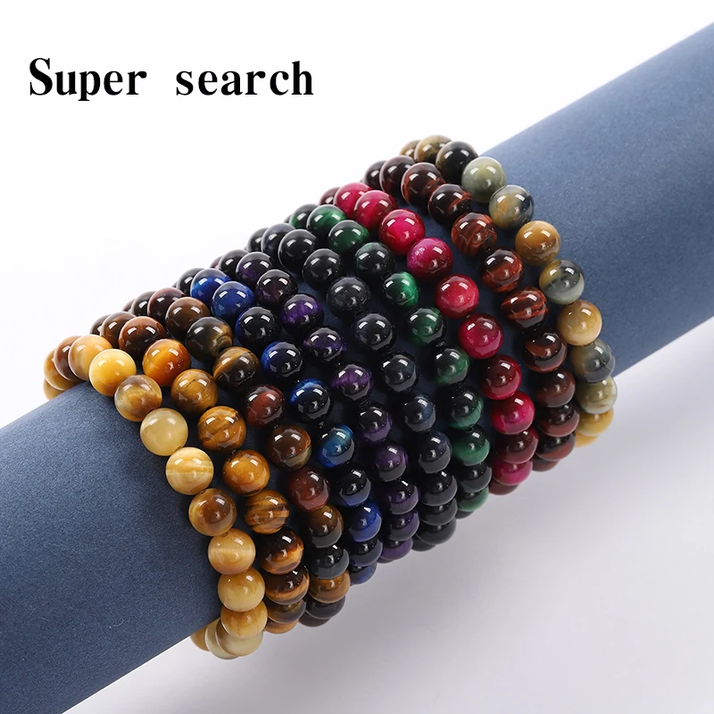 Браслеты из тигрового глаза с Буддой и натурального камня для мужчин женщин