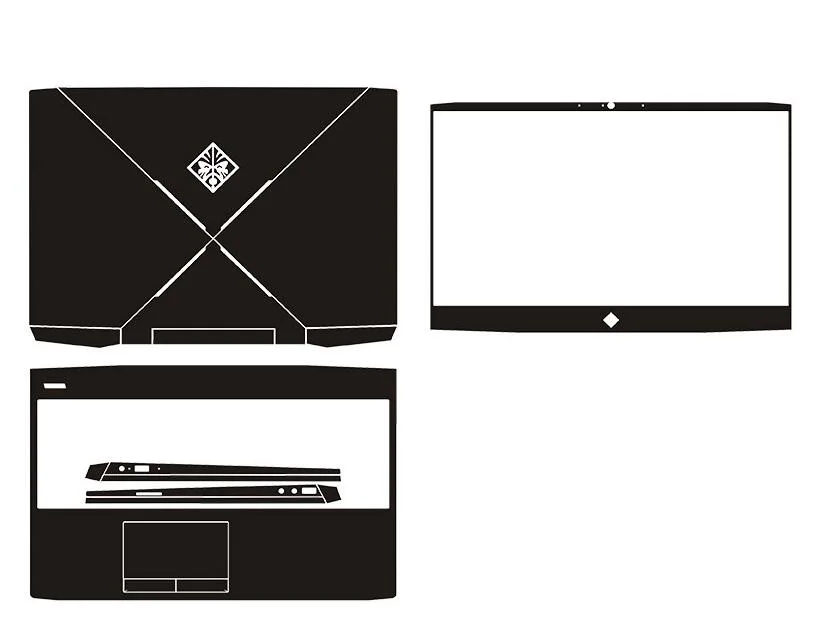 Наклейка из углеродного волокна для ноутбука HP Omen 15 DC0051nr dc0075TX dc0015 dc0049 dc0020nf dc0014