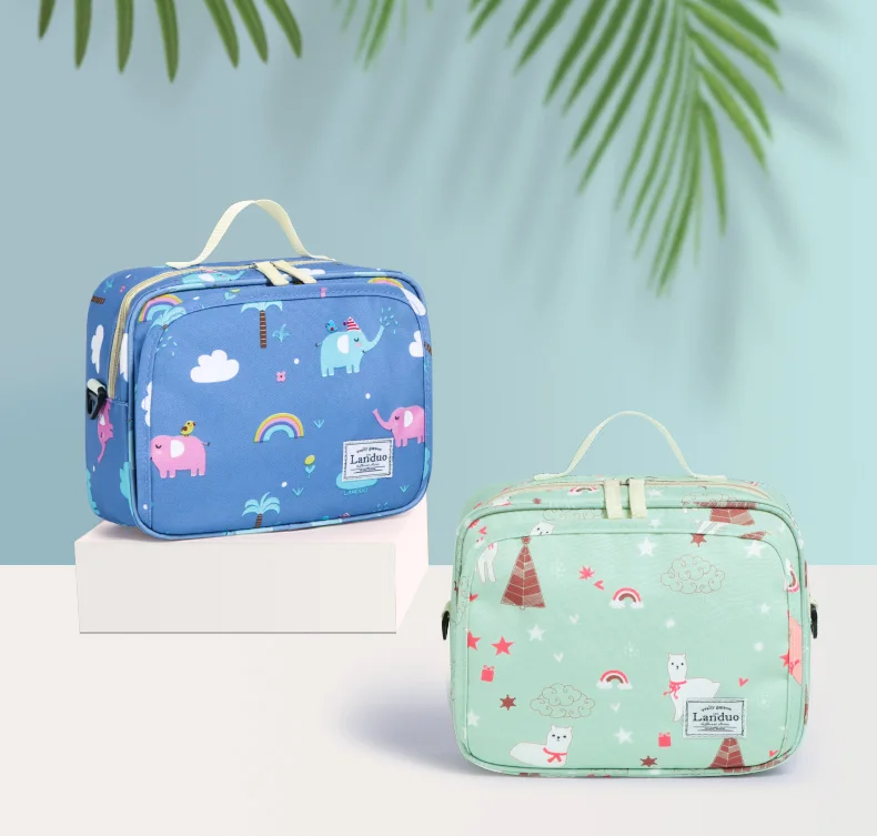 Land mommy сумки для подгузников Мумия мультфильм сумки на плечо коляска Muiti-функциональный Пеленальный Коврик для хранения подгузников сумки MPB94