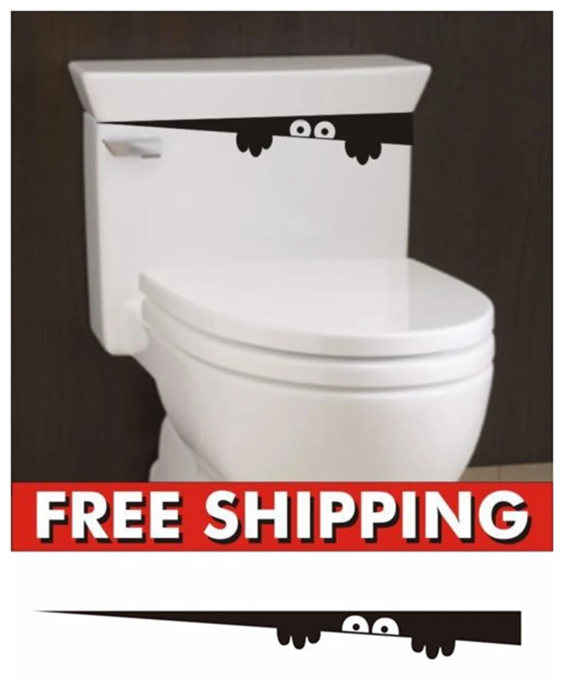 Забавный Peek Monster настенное сиденье для унитаза в ванной наклейка на стену