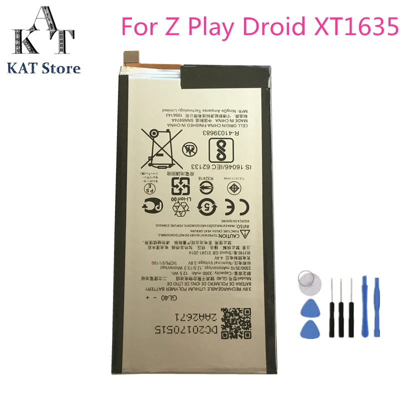 Мобильный телефон Аккумулятор для Motorola Moto Z Play Droid XT1635 01/02/03 3300mAh батареи GL40