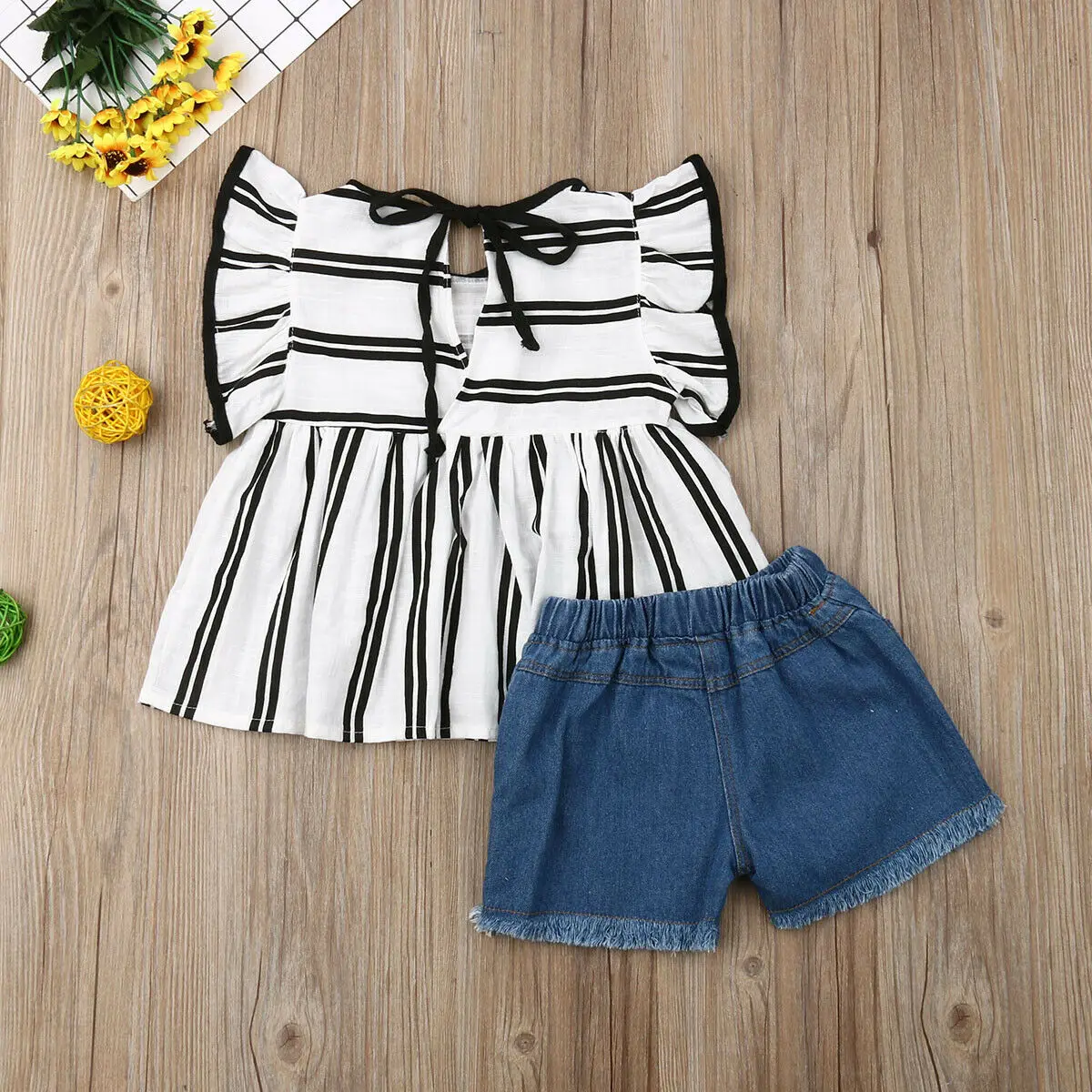 Комплект из 2 предметов для детей ясельного возраста маленьких девочек одежда