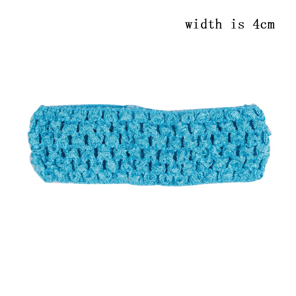 island blue 10 шт./лот, эластичная вязаная резинка для волос для девочек, для новорожденных детей, пачка, вязаная повязка на голову для девочек, резинки для волос, аксессуары для волос - Цвет: island blue