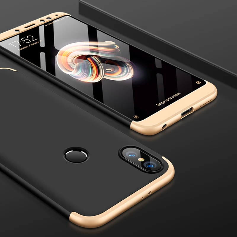 Защитный чехол Bakeey 3 в 1 с полным покрытием и закаленным стеклом для Xiaomi Redmi Note 5 360