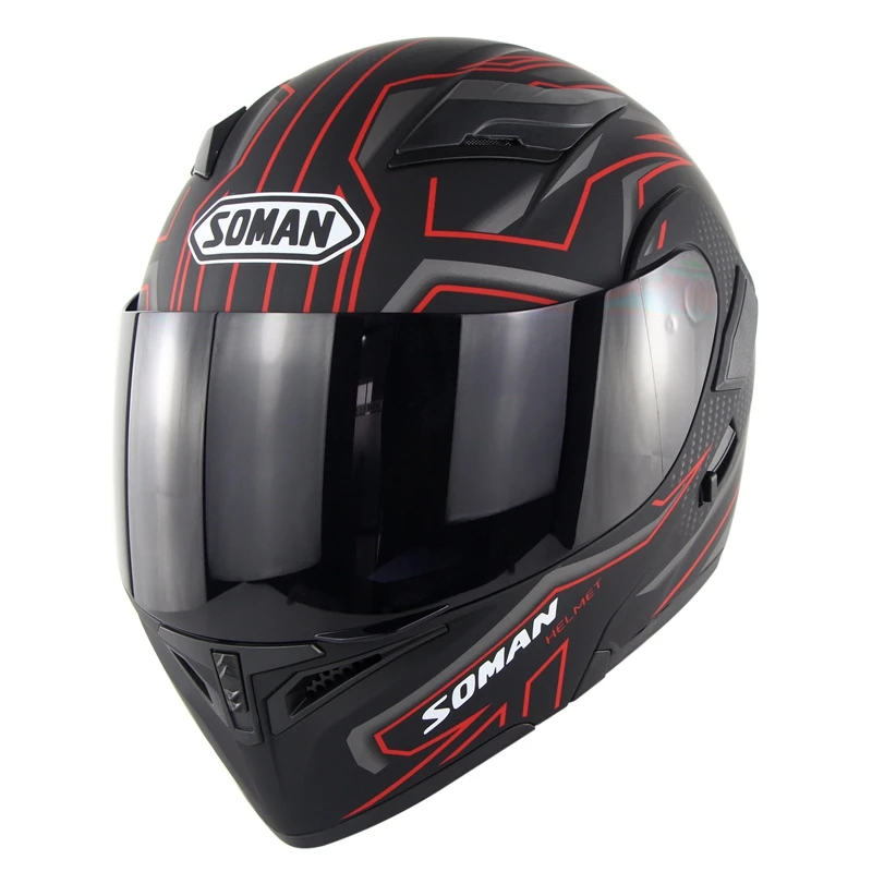 Цветной козырек с двойными линзами мотоциклетный шлем откидной модульный