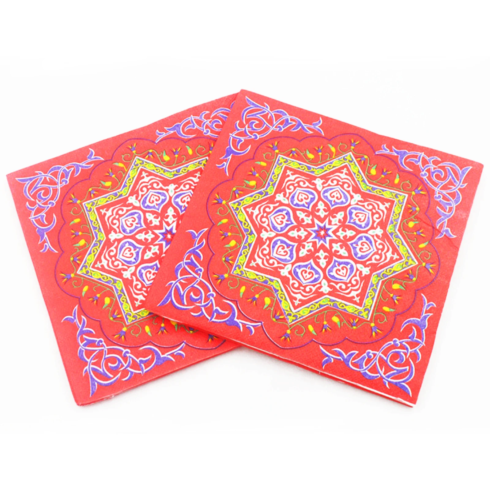 20 штук упак. украшения на Рамадан бумажные салфетки Исламские мусульманские