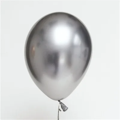 DuJin Silver 10 шт./компл. 12 дюймов из блестящего металла Латекс День рождения Свадебные украшения круглый шар 6 лента рулон Скрапбукинг обертывание поставки - Цвет: DuJin Silver