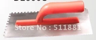 NCCTEC square notch trowel 15mm x 15mm teeth 11'' long plastic Soft Grip