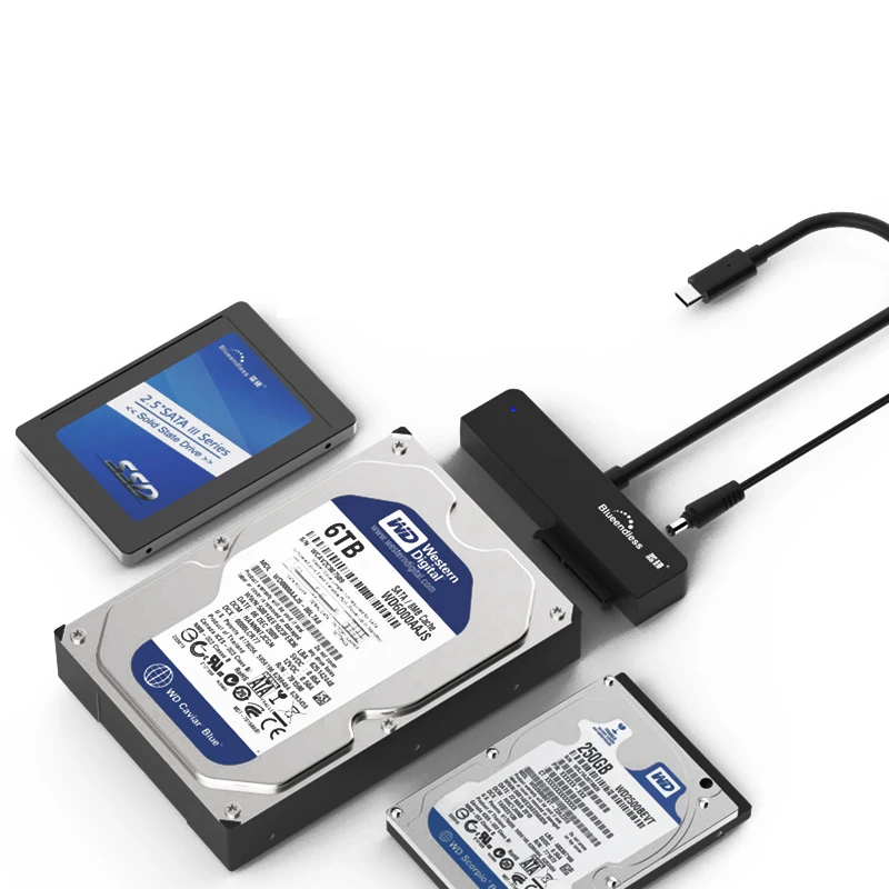 Адаптер с USB 3 0 на SATA для 2 5 дюймов дюйма HDD/SSD конвертер функцией OTB кабель