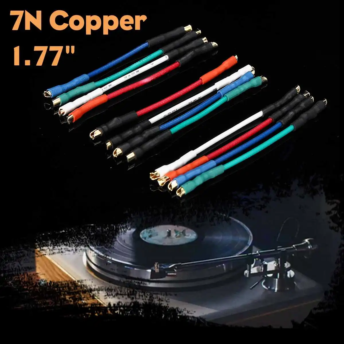 3 компл./коробка поворотный стол Phono Headshells с OFC 7N медные провода контактный кабель Разъемы Серебряная изоляция геймпад