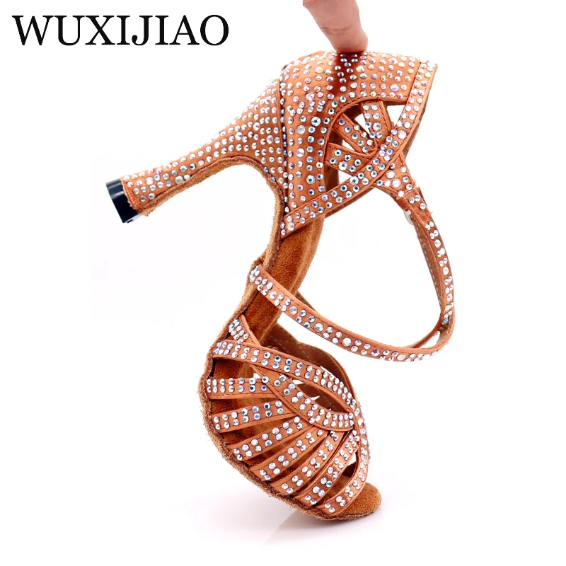WUXIJIAO/Танцевальная обувь для джаза латинских танцев женская сальсы Цвет черный