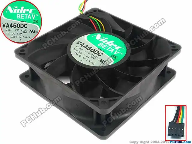 Nidec V35141 35 INV2 DC 12V 2.2A 4 проводной 5 контактный разъем 120x120x38 мм Сервер вентилятор