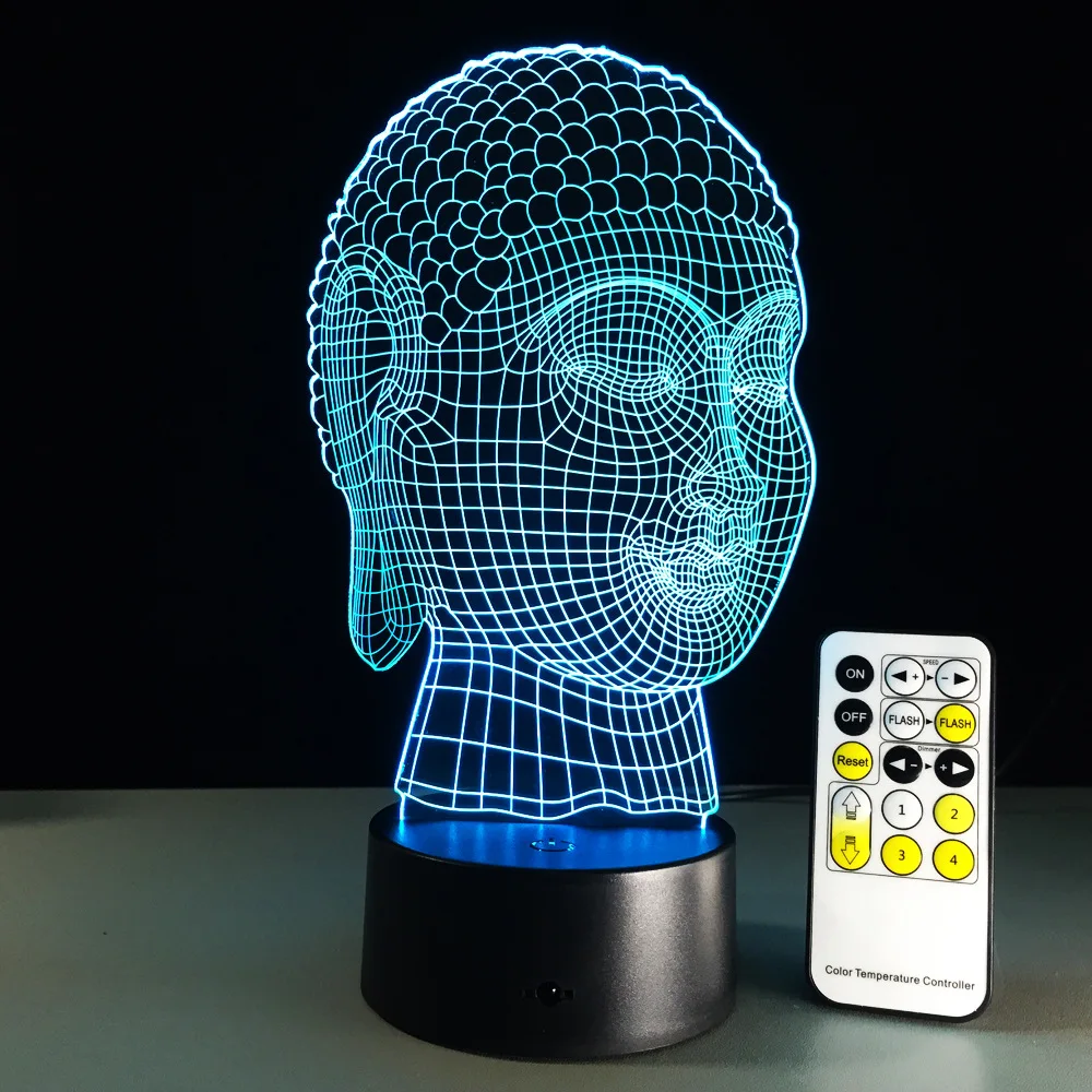 3D Светодиодная лампа с дистанционным управлением пауэрбанк питанием от Usb